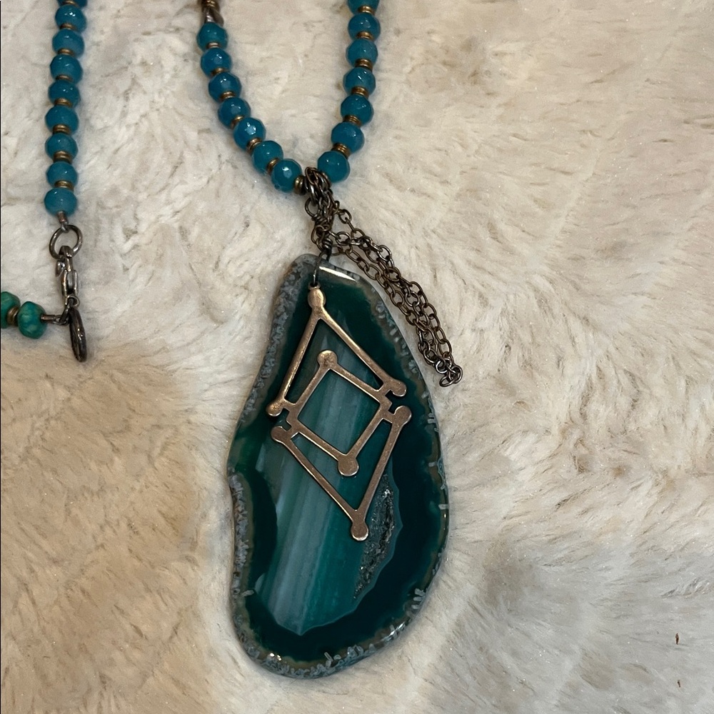 Silpada Turquoise and Green Beaded Necklace